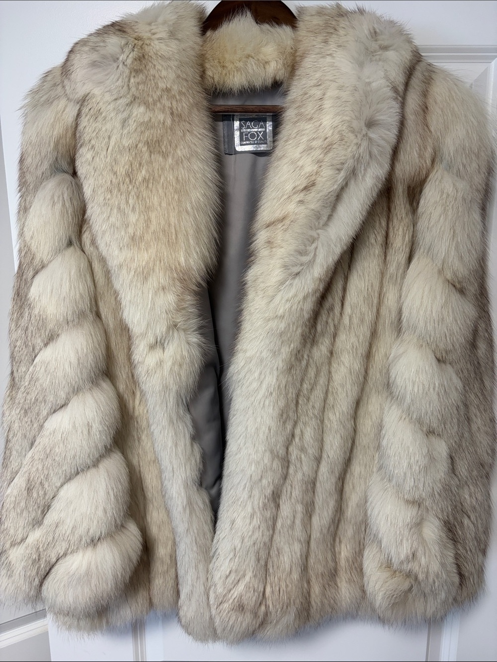 Natural Ivory Fur coat- Luxury Women's Jacket